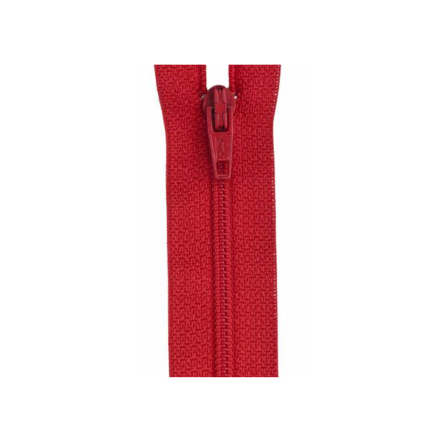 YKK Red Coil Zipper 22"