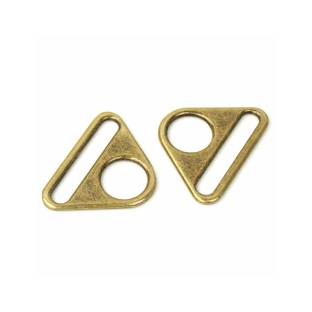 Two Triangle Rings 1.5" Antique Brass