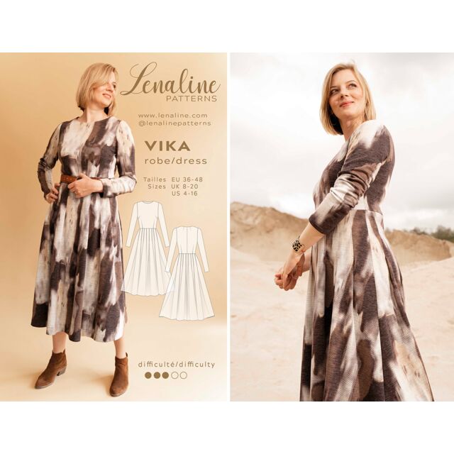 Lenaline Vika Dress PDF Pattern