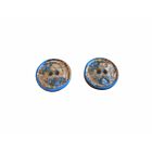 Blue Mottled Buttons 22mm