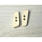 Faux Wood Toggle Button Cream 50mm