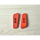 Faux Wood Toggle Button Red 40mm
