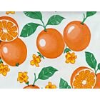 Oranges Oilcloth White