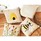 Bee Linen Lavender Bags Embroidery Kit