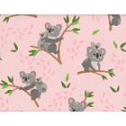 Cuddly Koalas Flannel Pink