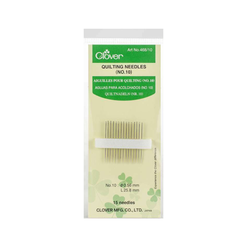 Clover Hand Quilting Needles Size 10 |Harts Fabric