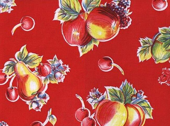 Pears & Apples Oilcloth Red