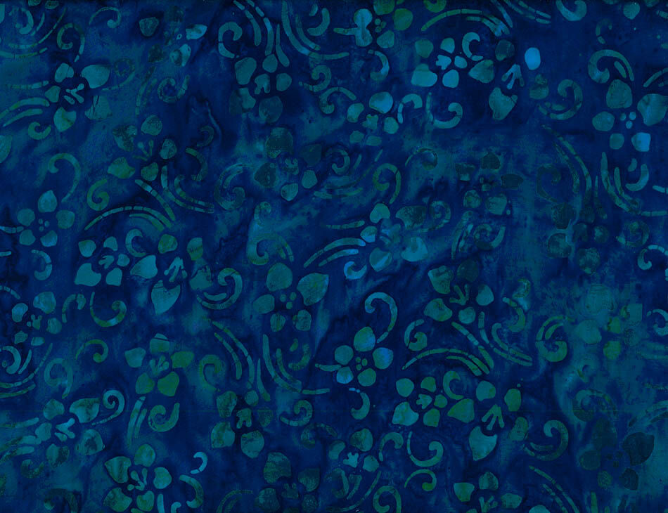 Wild Garden Batik Blue | Harts Fabric