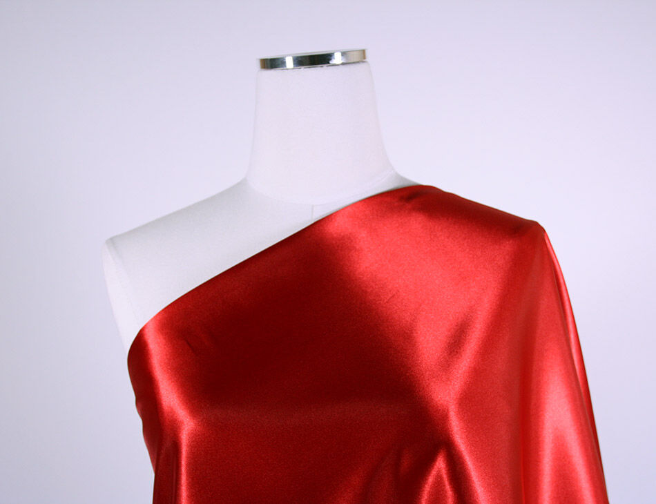Red Satin  Harts Fabric