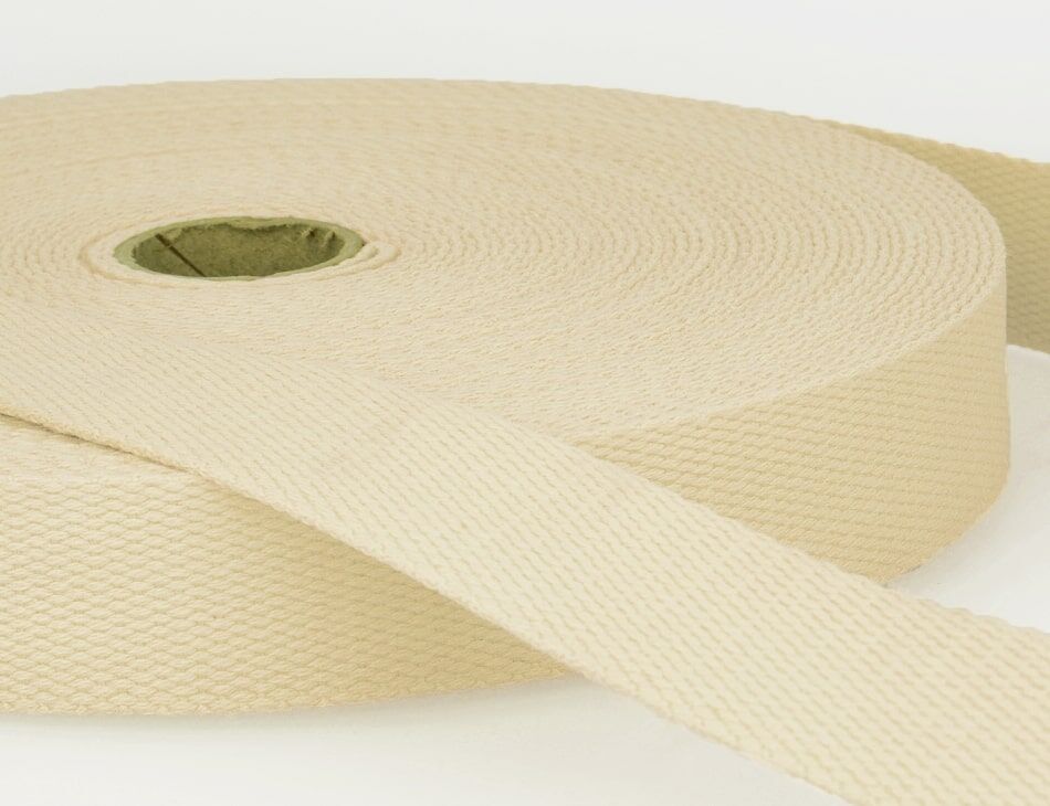Cotton Webbing 1.5 inch by the yard Natural