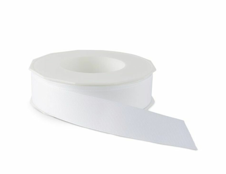 Grosgrain Ribbon White 1 | Harts Fabric
