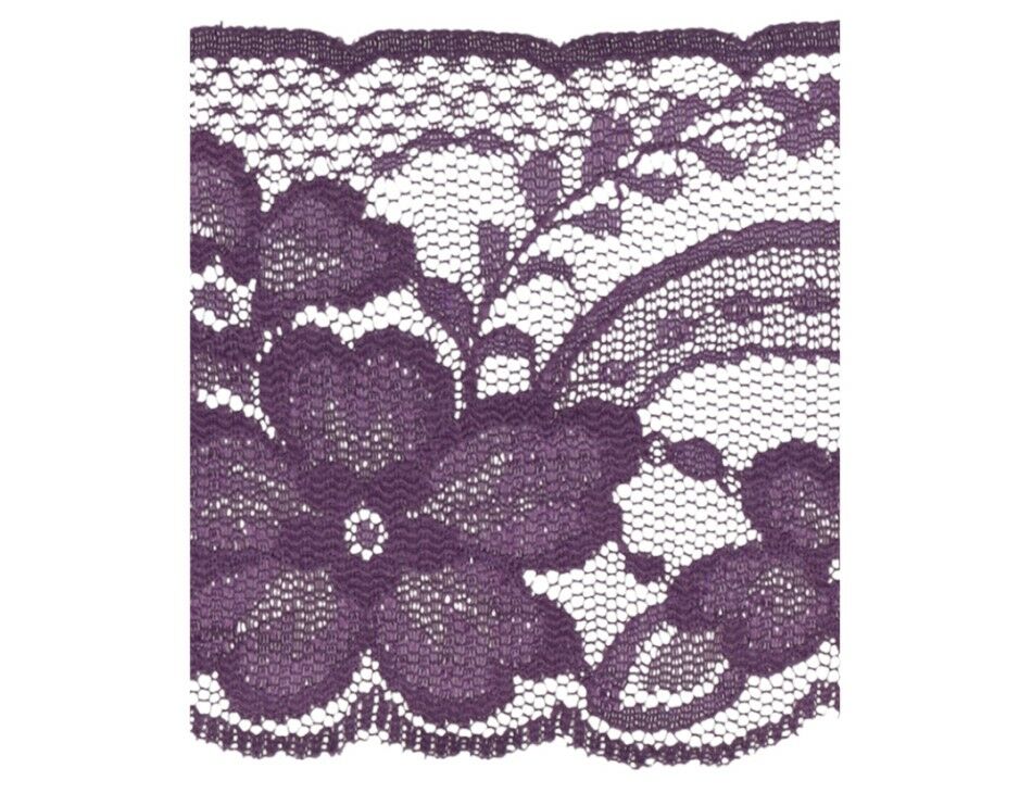2 1/4 Rachel Lace Trim Non-stretch Purple | Harts Fabric