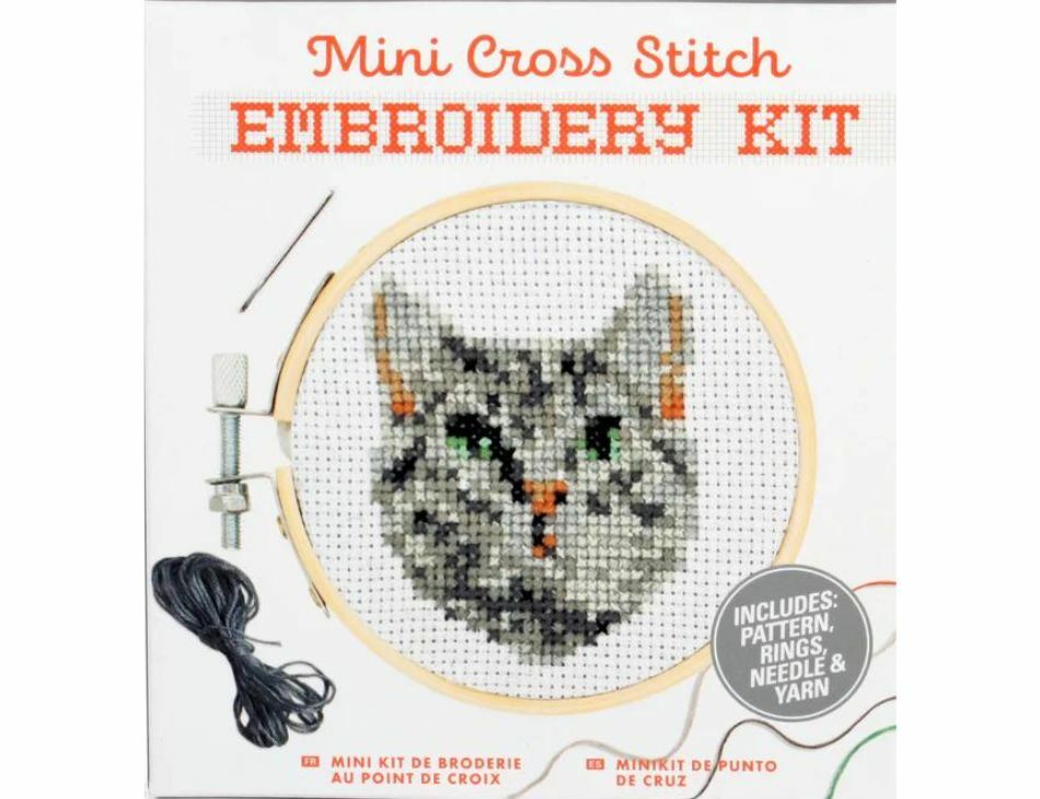 Funky Kitty Mini Cross Stitch Kit