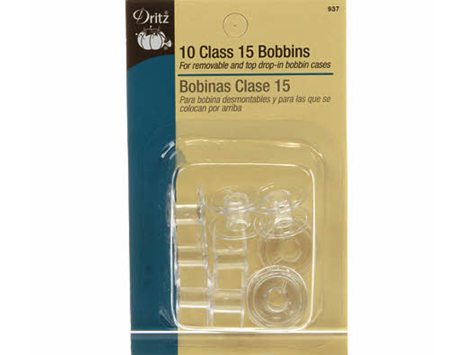 15 Class Bobbins, Plastic 4/Pkg by Dritz – Millard Sewing Center