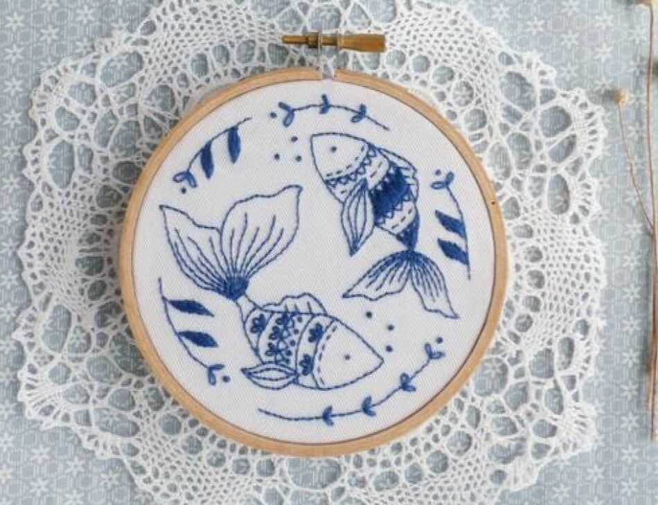 Fish embroidery