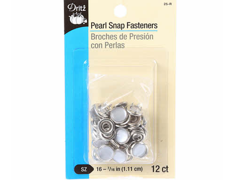 Dritz 7/16 Pearl White Snap Fasteners