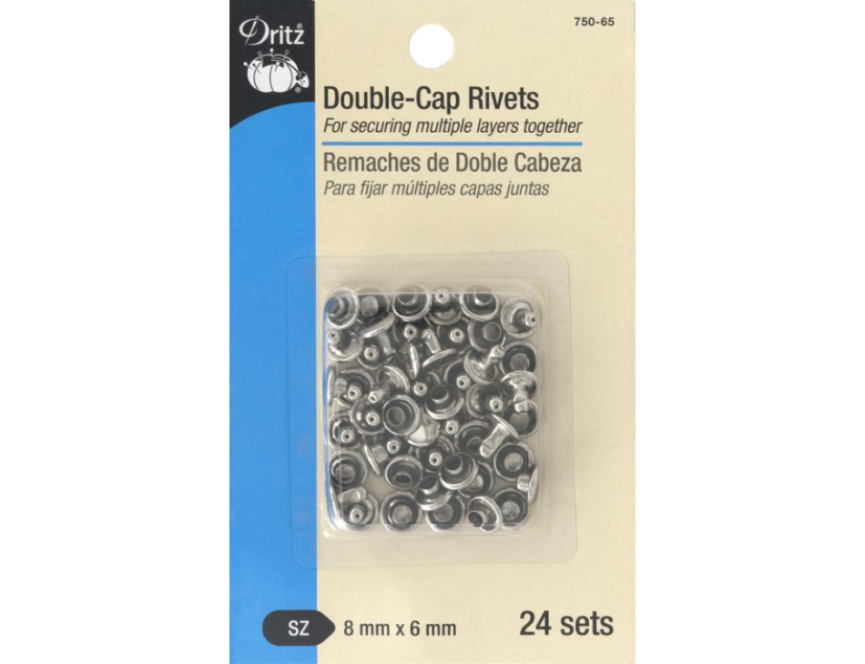 Dritz Double-Cap Rivets Nickel | Harts Fabric