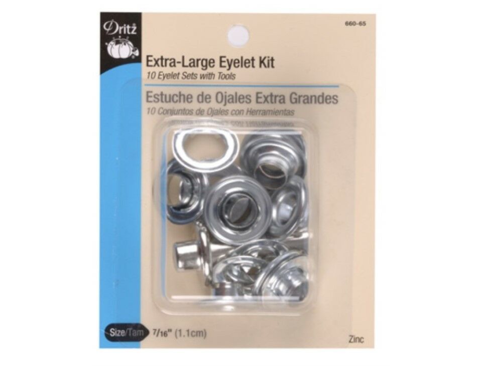 Dritz Extra-Large Eyelet Kit Nickel