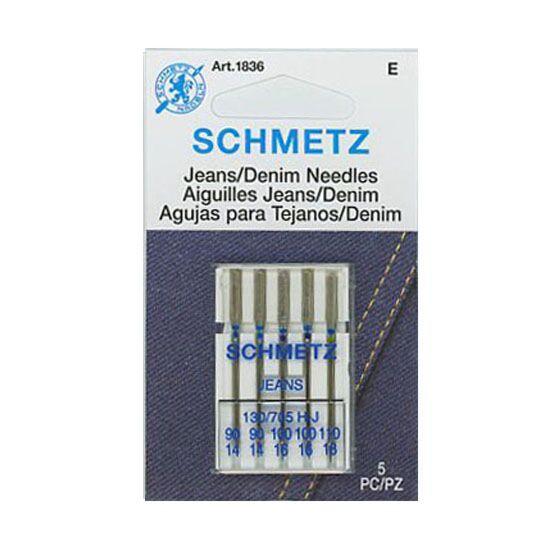 Denim Needle for Sewing Machine Variety Pack, (Sizes 90/14, 100/16